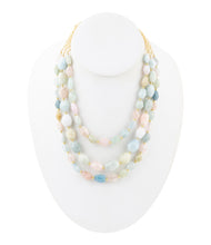 Load image into Gallery viewer, Mixed Morganite Pastel Statement Strand Necklace