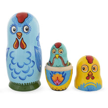 Load image into Gallery viewer, The Chicken Family Wooden Nesting Dolls