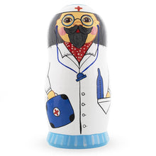 Load image into Gallery viewer, Doctor &amp; Nurses Wooden Nesting Dolls
