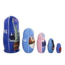 Load image into Gallery viewer, New York City Wooden Stacking Nesting Dolls