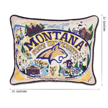 Load image into Gallery viewer, Montana State University Collegiate Embroidered Pillow by CatStudio