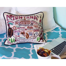 Load image into Gallery viewer, Montana, University of Collegiate Embroidered Pillow by CatStudio
