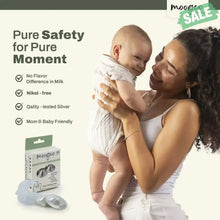 Load image into Gallery viewer, MOOGCO Silver Nursing Cups 925k Silver - For pain - free breastfeeding Heal sore cracked nipples Protect against sore breasts and nipple irritation