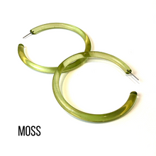 Load image into Gallery viewer, Bangle Lucite Hoop Earrings - 3 Inch