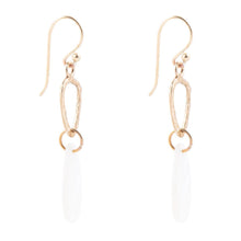 Load image into Gallery viewer, Mother of Pearl and Bronze Drop Earrings