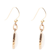 Load image into Gallery viewer, White Mother of Pearl Golden Drop Earrings