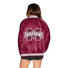 Load image into Gallery viewer, Mississippi State Satin Letterman Bomber Jacket