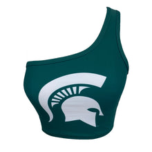 Load image into Gallery viewer, Michigan State Green One Shoulder Top