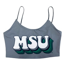 Load image into Gallery viewer, Michigan State Gray Spaghetti Tank