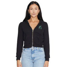 Load image into Gallery viewer, Michigan State Waffle Knit Zip Up Hoodie