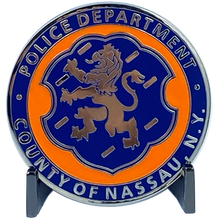Load image into Gallery viewer, EL3-003 K9 Canine NCPD LI Nassau County Police Department Long island Dept. Challenge Coin thin blue line