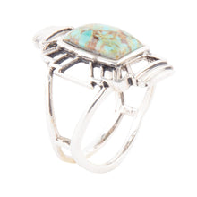 Load image into Gallery viewer, Native Sky Blue Turquoise and Sterling Silver Ring