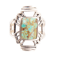 Load image into Gallery viewer, Native Sky Blue Turquoise and Sterling Silver Ring