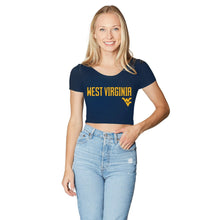 Load image into Gallery viewer, West Virginia Mountaineers Navy Blue Babydoll Tee