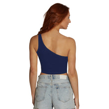 Load image into Gallery viewer, UConn Navy One Shoulder Top