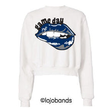 Load image into Gallery viewer, Game Day Lips Cropped Sweatshirt
