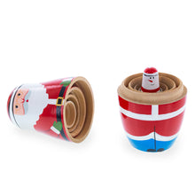 Load image into Gallery viewer, Set of 5 Santa and Snowmen Wooden Nesting Dolls 5.5 Inches