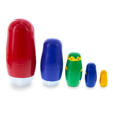Load image into Gallery viewer, Set of 5 Nutcrackers Wooden Nesting Dolls 5.5 Inches
