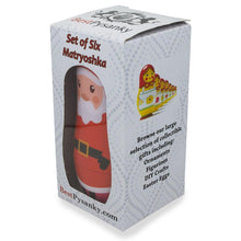 Load image into Gallery viewer, 6 Plastic Nesting Dolls - Santa, Snowman, Reindeer, Tree, Elf &amp; Gingerbread