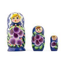 Load image into Gallery viewer, Set of 3 Daffodils Flowers Wooden Nesting Dolls 3.5 Inches