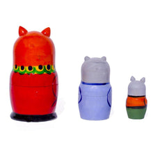 Load image into Gallery viewer, Set of 3 Cat with Balalaika Music Instrument Nesting Dolls 3.5 Inches