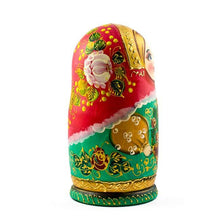 Load image into Gallery viewer, 5 Girls with Basket Flowers Nesting Dolls  6.5 Inches