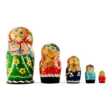 Load image into Gallery viewer, Set of 5 Farmers Family Nesting Dolls 7 Inches
