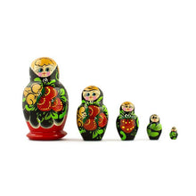 Load image into Gallery viewer, Set of 5 Wooden Nesting Dolls  3.5 Inches