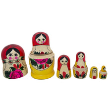 Load image into Gallery viewer, Set of 6 Wooden Dolls Nesting Dolls Semenov Matryoshka 5.75 Inches