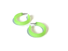 Load image into Gallery viewer, Neon Green Small Classic Hoop Earrings