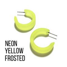 Load image into Gallery viewer, Wide Classic Frosted Hoop Earrings - Clara