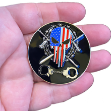 Load image into Gallery viewer, DL1-05 Correctional Officer CO Thin Gray Line Challenge Coin Corrections Tools of The Trade