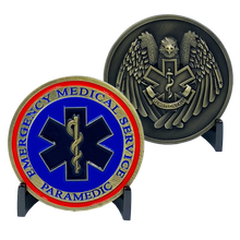 Load image into Gallery viewer, CL11-04 Emergency Medical Services Paramedic ALWAYS ON CALL EMT EMS Challenge Coin