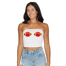 Load image into Gallery viewer, Red &amp; Yellow Football Tube Top
