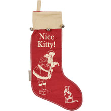 Load image into Gallery viewer, Nice Kitty Vintage Style Felt Stocking