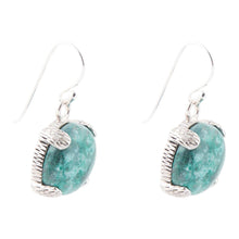 Load image into Gallery viewer, Nomad Blue Chrysocolla and Sterling Silver Drop Earrings