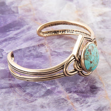 Load image into Gallery viewer, Nova Turquoise and Bronze Cuff Bracelet