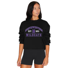 Load image into Gallery viewer, Northwestern Wildcats Black Crewneck