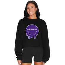 Load image into Gallery viewer, Northwestern Wildcats Smile Black Crewneck