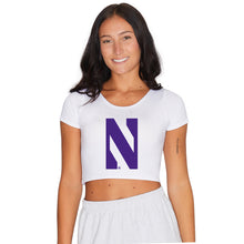 Load image into Gallery viewer, Northwestern Wildcats White Babydoll Tee