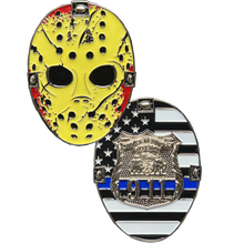Load image into Gallery viewer, EL11-006 New York City Police Officer Jason Voorhees Challenge Coin Friday the 13th Movie Poster NYPD