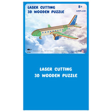 Load image into Gallery viewer, Passenger Airplane Model Kit - Wooden Laser-Cut 3D Puzzle (27 Pcs)