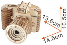 Load image into Gallery viewer, Camera Model Kit - Wooden Laser-Cut 3D Puzzle (57 Pcs)
