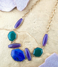 Load image into Gallery viewer, Odyssey Lapis Multi Stone Statement Necklace