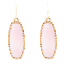 Load image into Gallery viewer, Odyssey Long Pink Opal and Bronze Earrings