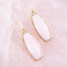Load image into Gallery viewer, Odyssey Long Pink Opal and Bronze Earrings