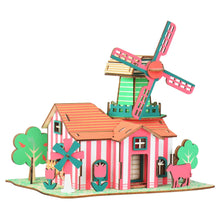 Load image into Gallery viewer, Windmill Model Kit - Wooden Laser-Cut 3D Puzzle (82 Pcs)