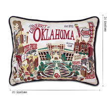 Load image into Gallery viewer, Oklahoma, University of Collegiate Embroidered Pillow by CatStudio