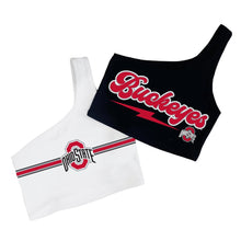 Load image into Gallery viewer, Ohio State OSU Buckeyes White Shoulder Top