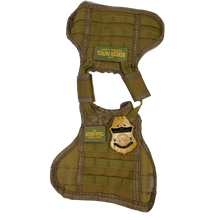 Load image into Gallery viewer, BRB-002-A Border Patrol Agent Tactical Beverage Bottle or Can Cooler Vest CBP BPA with removable patches perfect gift for Challenge Coin collectors